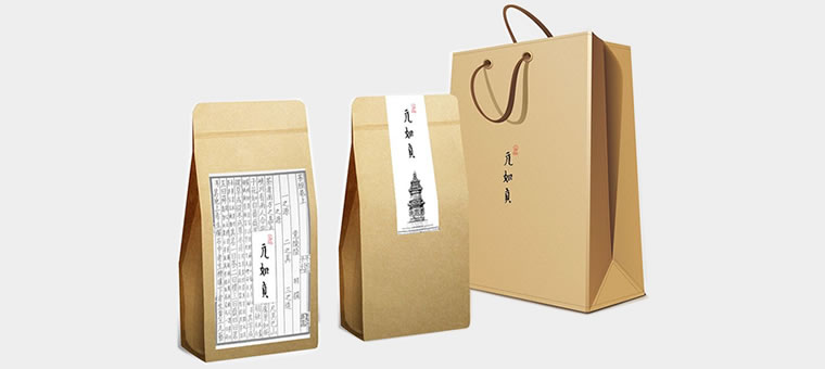元如真茶包裝袋,手提袋設計
